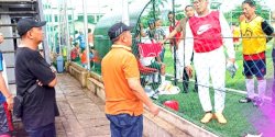 Camat Tamalanrea Dampingi Wali Kota Makassar Hadiri Halal Bihalal di Karsa Mini Soccer